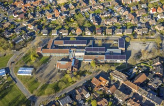 Aerial photo, Wolfhelmschule comprehensive school, Olfen-Stadt, Olfen, Münsterland, North