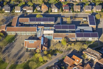 Aerial photo, Wolfhelmschule comprehensive school, Olfen-Stadt, Olfen, Münsterland, North