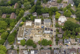 Aerial view, building area Elpenbachstraße and Schwarzwaldstraße, construction site with new