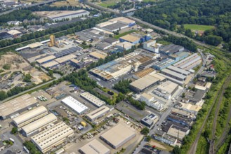 Aerial view, industrial area West 2, commercial area Zum Eisenhammer, company Trane Zum Eisenhammer