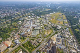 Aerial view, Westfield Centro Einkaufszentrum Neue Mitte, Oberhausen, Ruhr area, North