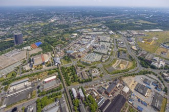 Aerial view, Westfield Centro Einkaufszentrum Neue Mitte, Oberhausen, Ruhr area, North