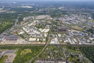 Aerial view, Westfield Centro Einkaufszentrum Neue Mitte, Oberhausen, Ruhr area, North