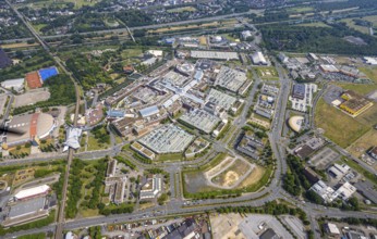 Aerial view, Westfield Centro Einkaufszentrum Neue Mitte, Oberhausen, Ruhr area, North