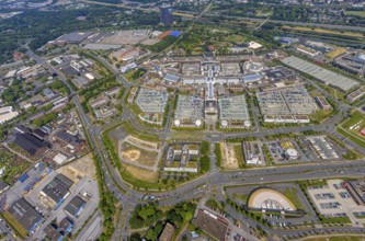 Aerial view, Westfield Centro Einkaufszentrum Neue Mitte, Oberhausen, Ruhr area, North