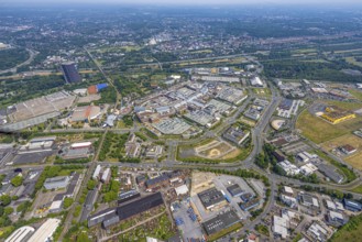 Aerial view, Westfield Centro Einkaufszentrum Neue Mitte, Oberhausen, Ruhr area, North