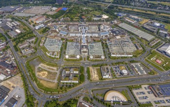Aerial view, Westfield Centro Einkaufszentrum Neue Mitte, Oberhausen, Ruhr area, North