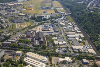Aerial view, commercial area Im Lipperfeld in Westfield Centro shopping centre Neue Mitte,