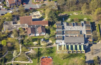 Aerial photo, Maximlian-Kolbe-Schule, Nordkirchen, Münsterland, North Rhine-Westphalia, Germany,