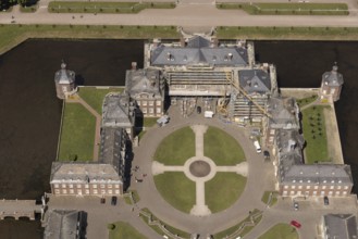 Aerial view, Nordkirchen Castle and Castle Park, Oranienburg, Orangery, former residence of the