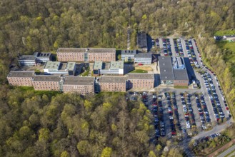 Aerial photograph, North Rhine-Westphalia School of Finance, at Nordkirchen Castle, Nordkirchen,