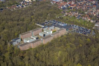 Aerial photograph, North Rhine-Westphalia School of Finance, at Nordkirchen Castle, Nordkirchen,