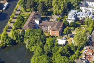 Aerial view, Franziskushaus retirement home, Luisental, right construction site Alte Troostsche