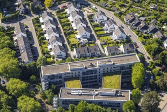 Aerial view, new housing estate Theo-Wüllenkemper-Straße, ZUE Central Accommodation Centre for
