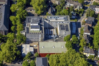 Aerial view, Otto-Pankok-Schule Gymnasium, Altstadt I - Südost, Mülheim an der Ruhr, Ruhr area,