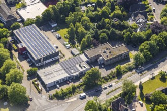 Aerial view, health centre at Essen/Mülheim airport, Holthausen - south-east, Mülheim an der Ruhr,