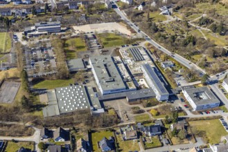 Aerial photo, Berufskolleg Meschede des HSK Hochsauerlandkreis, right Chamber of Agriculture North