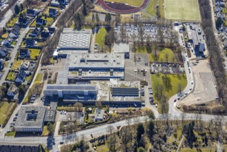 Aerial photo, Berufskolleg Meschede des HSK Hochsauerlandkreis, right Chamber of Agriculture North