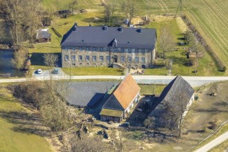 Aerial view, former Galilee Convent, Enste, Meschede, Sauerland, North Rhine-Westphalia, Germany,