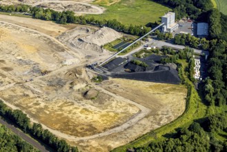 Aerial view, brownfield former STEAG power plant site, Lünen power plant (UW), Lippholthausen,