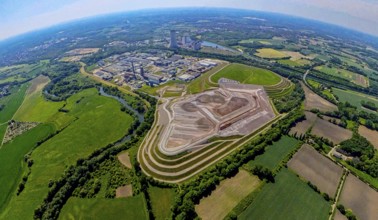 Aerial photo, landfill site at Lünener Straße, Remondis Lippewerk recycling centre and Trianel