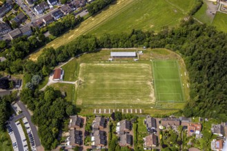 Aerial view, football stadium Dr.-Jovanovic-Glück-Auf-Stadion des SV Sodingen 1912, Börnig, Herne,