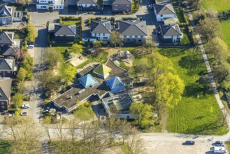 Aerial view, städt. Kita Kindergarten Rudolph-Nagell-Straße, Nordlünen, Lünen, Ruhr area, North