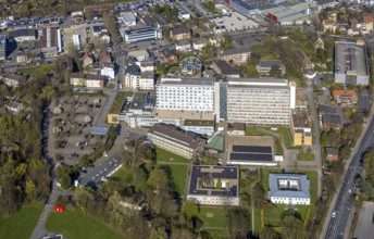 Aerial view, St. Marien Hospital general hospital, Lünen, Ruhr area, North Rhine-Westphalia,