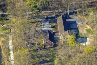 Aerial view, DJH Jugendherberge Cappenberger See, Nordlünen, Lünen, Ruhr area, North