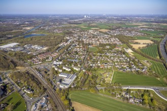 Aerial view, residential area, local view, district Horstmar, Lünen, Ruhr area, North