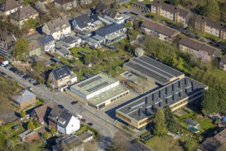 Aerial photo, Overbergschule primary school, Lünen, Ruhr area, North Rhine-Westphalia, Germany,