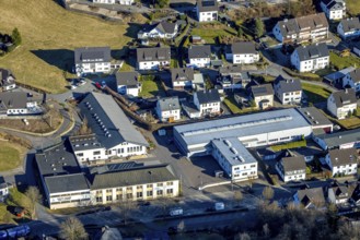 Aerial view, industrial area Hunold-Rumpstraße with Tracto-Technik and PBS Pipe Bending Systems,