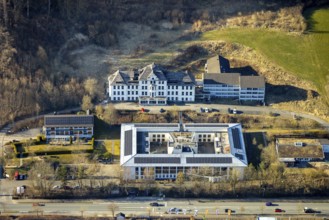 Aerial view, St. Franziskus retirement home and former retirement home, Trockenbrück, Lennestadt,