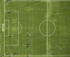 Aerial photo, football stadium sports field Elspe, Elspe, Lennestadt, Sauerland, North