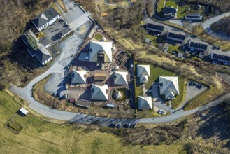 Aerial view, Galileo Park, Sauerland Pyramids, Meggen, Lennestadt, Sauerland, North