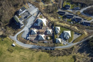 Aerial view, Galileo Park, Sauerland Pyramids, Meggen, Lennestadt, Sauerland, North