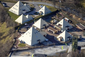 Aerial view, Galileo Park, Sauerland Pyramids, Meggen, Lennestadt, Sauerland, North