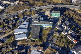 Aerial view, GFO Kliniken Südwestfalen - St. Josefs-Hospital Lennestadt Allgemeinkrankenhaus und