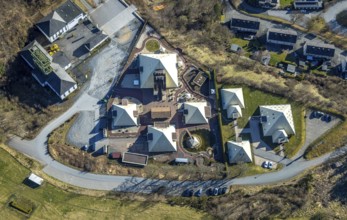 Aerial view, Galileo Park, Sauerland Pyramids, Meggen, Lennestadt, Sauerland, North