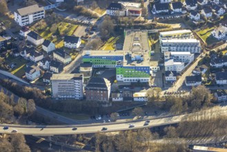 Aerial view, GFO Kliniken Südwestfalen - St. Josefs-Hospital Lennestadt Allgemeinkrankenhaus und