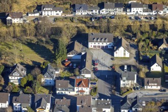 Aerial photo, fire brigade fire brigade group Meggen, Meggen, Lennestadt, Sauerland, North