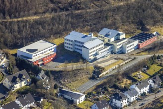 Aerial photo, Berufskolleg des Kreises Olpe Bildungseinrichtung, Altenhundem, Lennestadt,