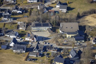 Aerial view, St. Katharina Catholic Primary School and Kindergarten Heinsberg, Kirchhundem,