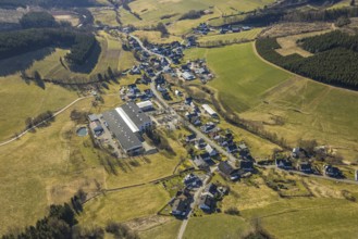 Aerial view, residential area, local view Selbecke, DNC Frästechnik metal processing company,