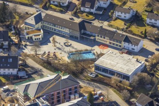 Aerial photo, community primary school, Welschen Ennest, Kirchhundem, Sauerland, North