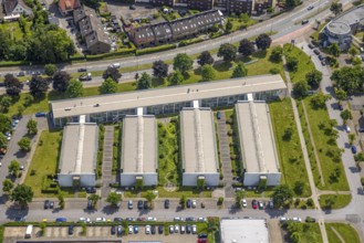 Aerial view, commercial area, Dassault Systems, Robert-Bosch-Sraße,