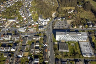 Aerial view, South Westphalia University of Applied Sciences, Hagen site, university quarter,