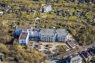 Aerial view, Studienseminar für Lehrämter an Schulen Hagen training centre, university district,