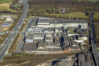 Aerial view, Bathey industrial estate, Kabel Premium Pulp & Paper, Boele, Hagen, Ruhr area, North