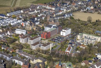 Aerial view, LAGO Die Therme, swimming pool outdoor pool and wellness centre, Börnig, Herne, Ruhr